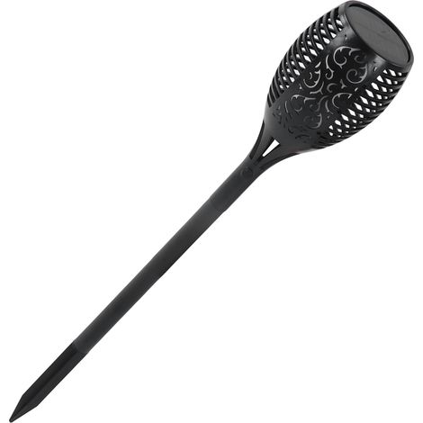 Lampe solaire étanche à effet flamme avec 96 LED, boîtier en ABS, flamme vacillante et dansante pour jardin et aménagement paysager (1/5)