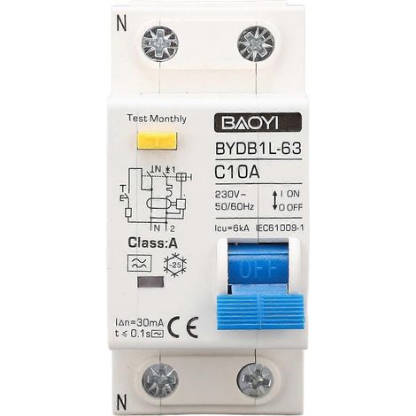 Leitungsschutzschalter 1P+N 10A 230V AC DIN-Schienen-MCB für Zuhause