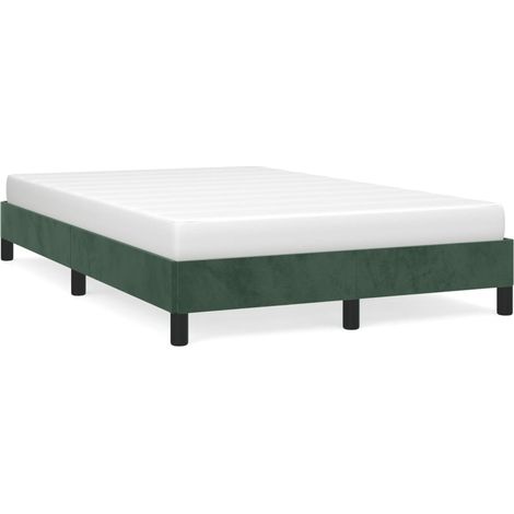Cadre de lit vert foncé 120x190 velours (1/5)