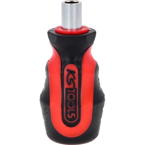Kstools – Tournevis porte-embouts 1/4' ERGOTORQUEplus – Longueur 63mm – Poignée bi-composant – Porte-embouts hexagonal pour transmission de puissance
