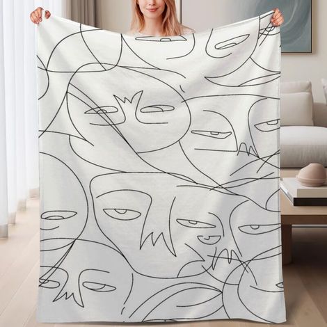 Couverture de lit en polaire, microfibre douce et confortable légères toutes saisons, décoration intérieure, cadeau pour femmes et hommes, 6080 pouces (1/4)