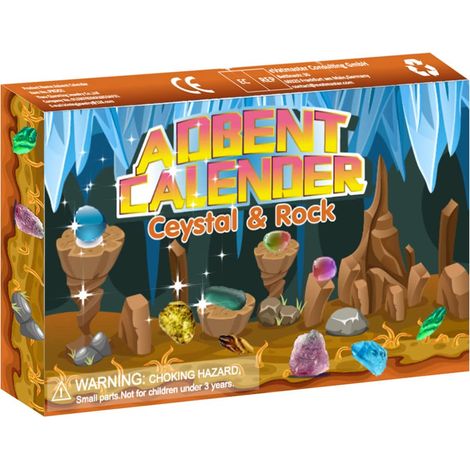 Adventskalender für Kinder mit Steinen, 24 Edelsteinen und Kristallen, Countdown-Kalender (1/5)