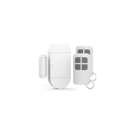 Détecteur d'ouverture sans fil 130 dB Alarme de porte et fenêtre avec télécommande Installation facile avec ruban adhésif (1/5)