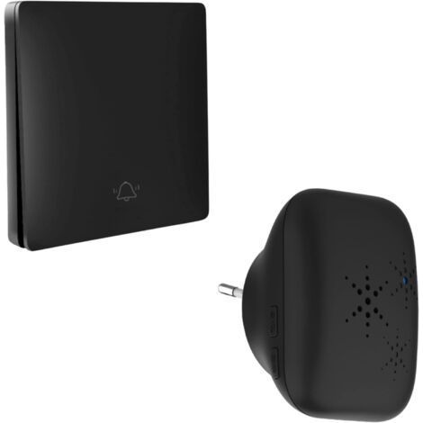 Kit de sonnette sans fil et sans pile Eco Outdoor étanche IP 65 neige pluie - émetteur à distance - sonnette mini et dissimulée - récepteur enfichable (1/5)