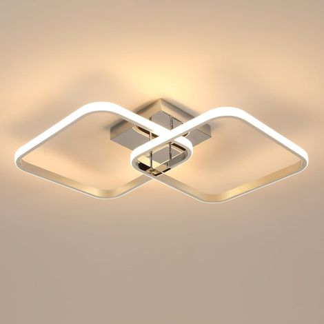 COMELY Modern LED Ceiling Light 42W 4725LM, Square LED Ceiling Light 3000K, Aluminum Living Room Ceiling Lighting, Ceiling Lamp for Living Room Bedroom Kitchen Hallway Bathroom, 64cm (1/5)