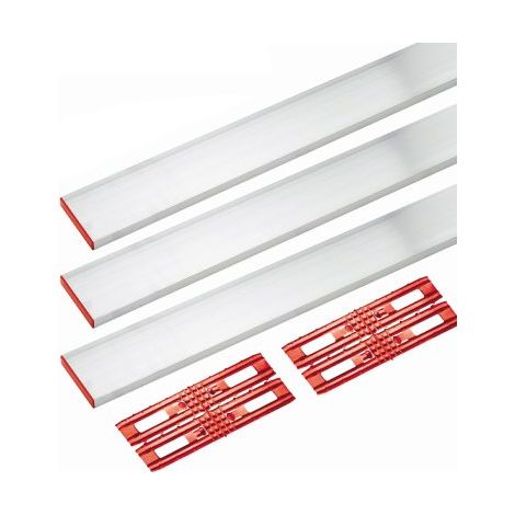 Ocai – Règle de maçon Fixalu 3 x 1 m – Kit avec 2 adaptateurs – Pour assemblage précis et ajustement facile – Sacoche de rangement incluse