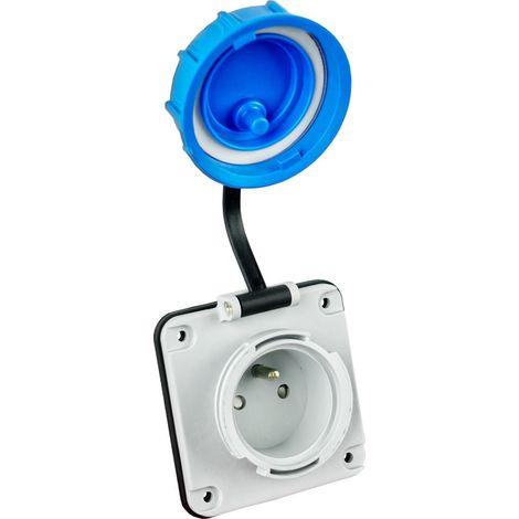 Presa industriale ermetica da pannello 230V 16A IP68 impermeabile (1/5)