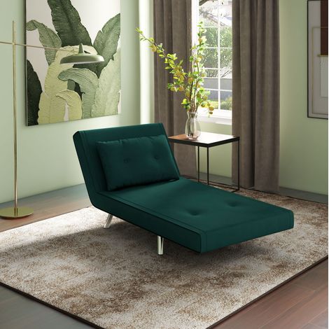 poltrona seduta 77x88x83 letto 3 in 1 velluto verde HAVRYA (1/5)