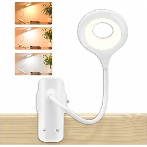LED Reading Light, Headboard Eye Protection Clip Lamp, 28 LED Bed Reading Lights, USB Rechargeable Kids Reading Light, 9 Settings Desk Lamp (1/5)