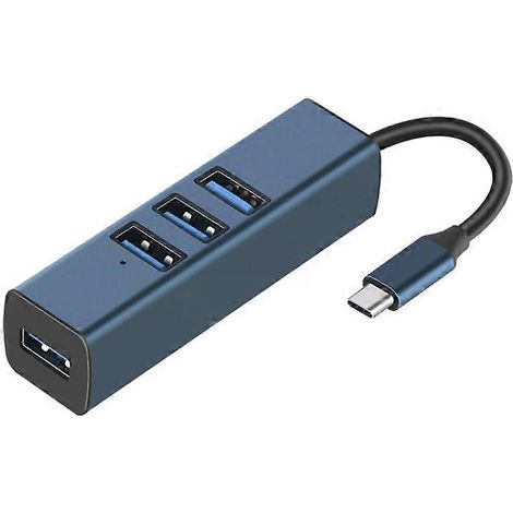 Adaptateur hub USB-C 4 en 1 avec USB 3.0 et trois ports USB 2.0 - (1/5)