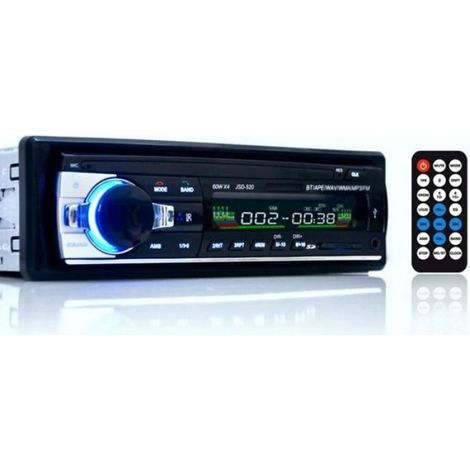 Autoradio - Bluetooth MP3 USB FM 12V - 4 x 60 W - Télécommande - Entrée AUX - Carte SD - Pour Voiture (1/3)
