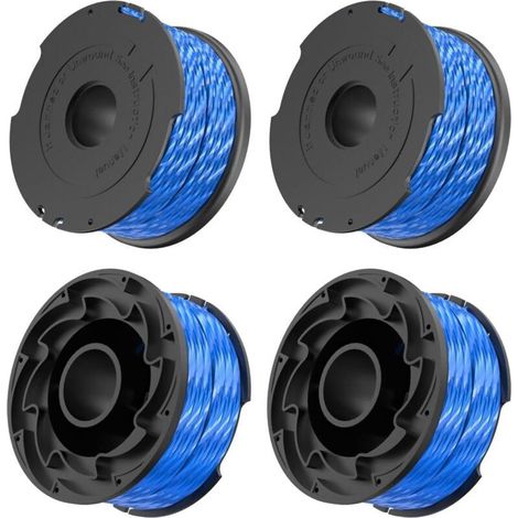 Black and Decker A6441 Lot de 4 bobines de fil pour débroussailleuse GL315 GL350 GL650 GL652 GL655 GL660 GL680 Diamètre 1,65 mm Longueur 12,2 m (1/5)