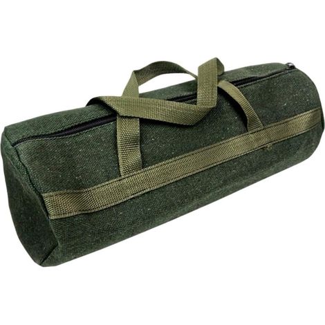 Trousse à Outils Ronde Verte pour Voiture en Toile Épaisse Rangement Léger et Portable, Organisation des Outils, Usage Auto Réparation et Dépannage (1/5)