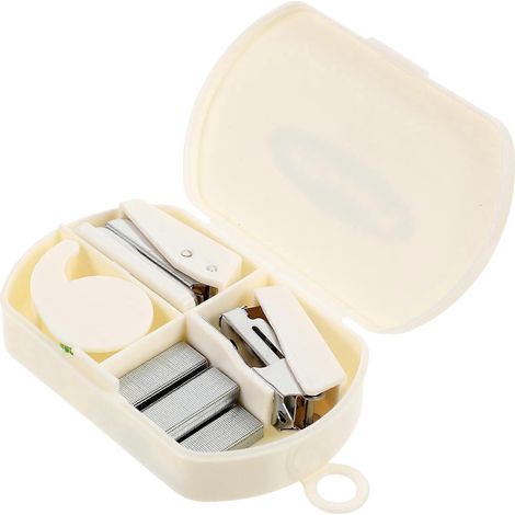 agrafeuse domestique, coupe-ruban adhésif portatif, distributeur de ruban adhésif pour scrapbooking et bricolage-4X3X2CM-White