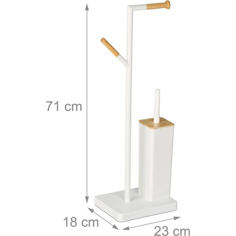Portarotolo e set scopino bambu e acciaio (1/5)