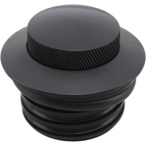 [NON UTILIZZATO] pezzo (nero) copri serbatoio carburante per moto Harley Sportster Dyna Softail Fat Boy 1982-2018 tappo serbatoio a scomparsa con vite