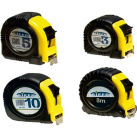Flessometro SIFER Rivestimento Gomma 8 MT x 25 MM BM 0825