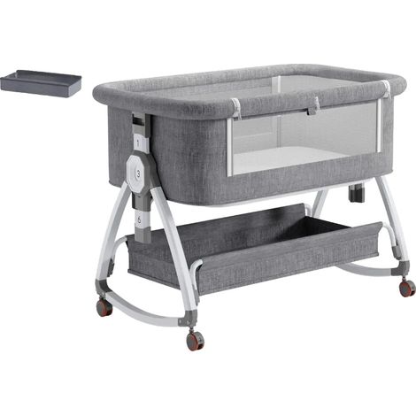 Babybett, kompaktes Design, dicke Matratze (1/2)