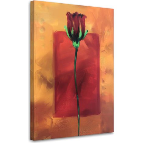 Tableau déco Rose Fleurs Rouge Nature 60x90 (1/5)