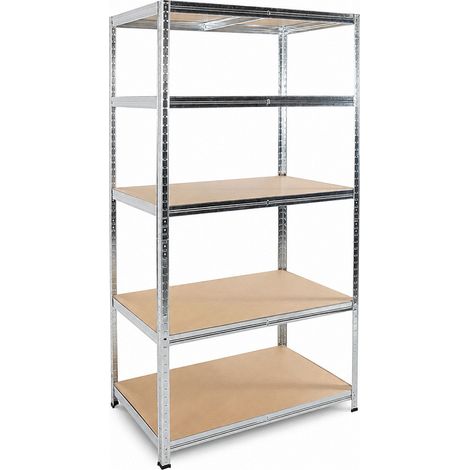 Linder Exclusiv Steckregal, Werkstattregal,Schwerlastregal, Lagerregal, Metallregal 180x90x40 cm, 5 Böden, raglast gesamt 875 kg (1/5)