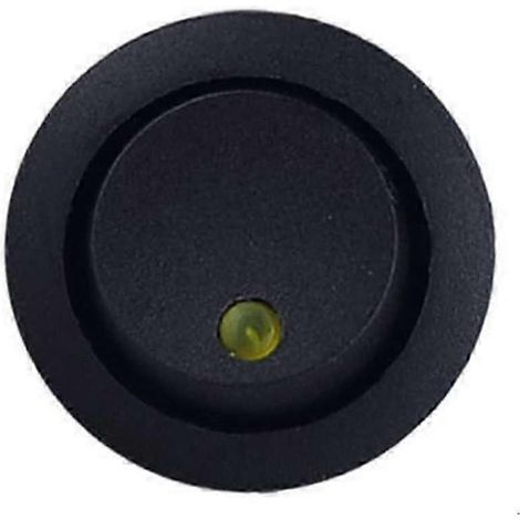 Lot de 5 interrupteurs à bascule ronds 12 V étanches avec point lumineux LED, pour voiture. Accessoires auto. (1/5)