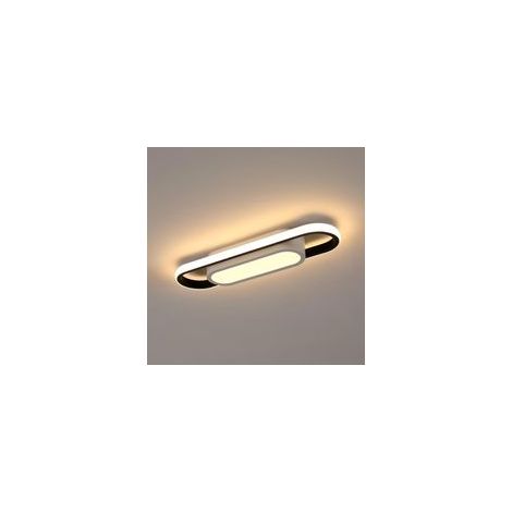Plafonnier LED Rectangulaire 30W 3000LM 3000K Lumière Chaude en Acrylique pour Salon Chambre Cuisine Couloir Design Moderne (1/4)
