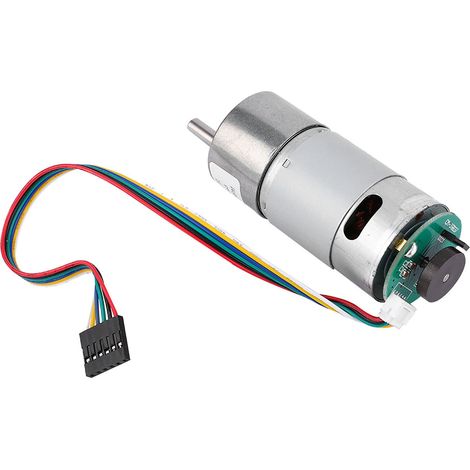 Moteur à engrenages de torsion de grande taille avec encodeur, moteur réducteur de vitesse 12/24 V (24 V 350 tr/min) (1/5)