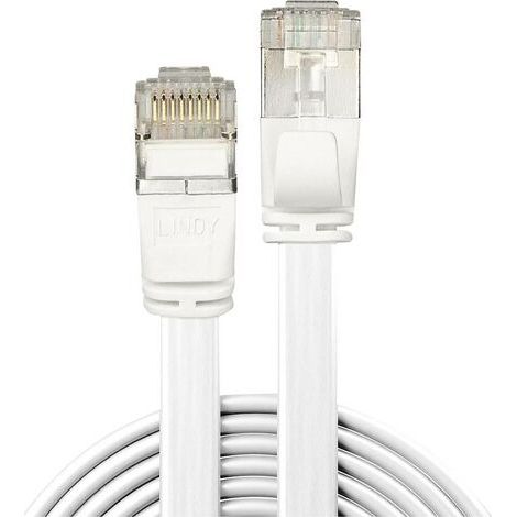 LINDY 47540 RJ45 Câble réseau, câble patch CAT 6a U/FTP 0.30 m blanc avec cliquet d'encastrement 1 p (1/5)
