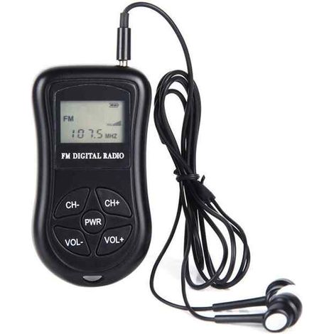 Tragbares Mini-UKW-Radio, digital abgestimmter Walkman-Transistor-Konferenzempfänger mit Stereo-LCD-Display und Kopfhörer, kleines Taschenradio mit AAA-Batteriebetrieb zum Gehen/Laufen