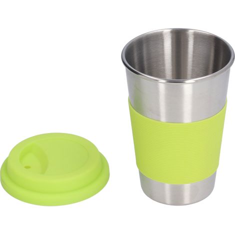 Tasse Isotherme en Acier Inoxydable 304 avec Manchon Silicone pour Enfants, Bureau et Maison
