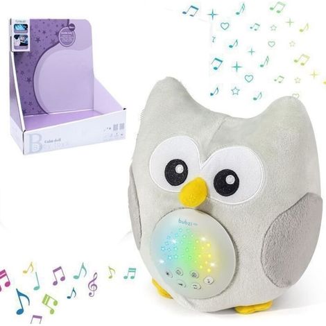 (Gris)Veilleuse Bebe Capteur Activé par Cry Enfant Dodo Doux Chouette - Cadeau Bébé Peluche Berceuse Bebe-Bruit Blanc avec 10 Sons (1/5)