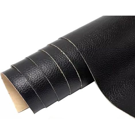 Simili Cuir Autocollant Kit de réparation, patchs de réparation en cuir auto-adhésifs pour meubles, Kit de réparation pour canapé, siège de voiture, siège de moto,40x152cm(Noir,16x60in) (1/5)