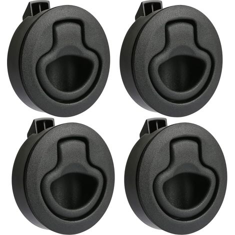 4 Stück Push Lock Schloss Wohnmobil, Klappenschloss Möbelschloss, Einlassgriffschloss, bündige Luke, Schließfach, Schrank, Zuglift, Lukenriegelschloss für Wohnmobil, Wohnwagen, Marine, Boot (1/5)