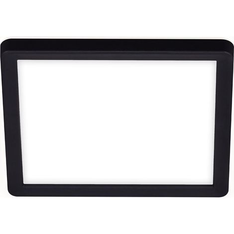 Pannello LED Slim Angolare, 19x19 cm  piatto, 12W, 1400 lm, bianco neutro, retroilluminazione, nero (1/5)