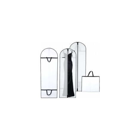 2 Pièces Housse Vetements à Suspendre, 180x60CM Pliable Housse Robe de Mariée, Anti Poussière Humidité Housse Vetements Longue, Housse Vetement Penderie pour Costumes Manteaux Robe de Soirée (1/5)