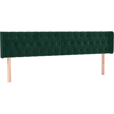 Maison Exclusive - Cabecero de terciopelo verde oscuro 203x16x78/ (1/5)