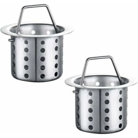 Filtres Évier Cuisine, 2 Pièces Crépines d'Évier de Cuisine, Crépine de Vidange de Cuisine, Filtre de Crépine D'évier, Crépine de Vidange, pour Évier de Bain Lavabo, Baignoires Bouchon，