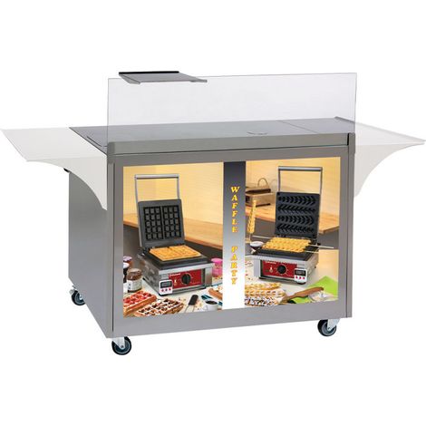 Meuble à gaufres en inox à roulettes - Diamond