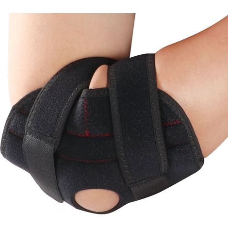 Attelle de coude réglable avec sangles de soutien élastiques pour soulager la douleur liée à l'épicondylite et aux blessures sportives (1/5)