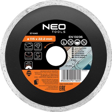 Disque diamant neo diamond cutting disc 115 mm 6 mm segment