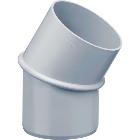 INEFA Regenrohrbogen 30 Grad für Fallrohr, PVC Verbindungsstück Dachrinnenzubehör, einfache Montage, Made in Germany - DN100 / 100mm Grau