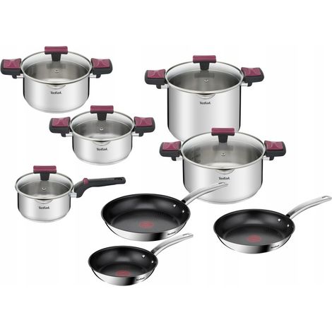 Juego de ollas Cook&Clip, sartenes Intuition, acero inoxidable (1/5)