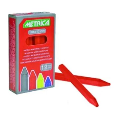 PASTELLO METRICA ESAGONALE COLORE ROSSO ( 1 CF : 12 PZ )