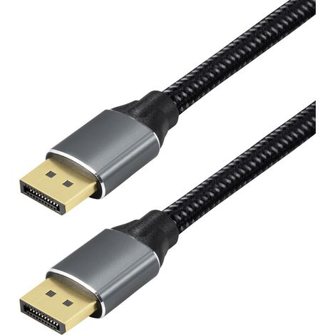Câble de raccordement Maxtrack DisplayPort Fiche mâle DisplayPort 1 m noir C303-1L 16K UHD, connecte (1/4)
