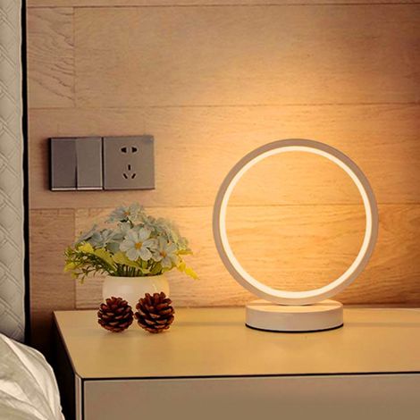 Veilleuse LED multifonctionnelle, moderne et épurée, se branche sur une prise secteur, commande tactile, lampe de table pour la maison, la chambre, l'intérieur, lumière chaude (1/4)