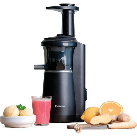 Panasonic Estrattore con imbocco MJ-L501KXE, per sorbetti. Tipo di prodotto: Estrattore di succo, Colore del prodotto: Nero, Lunghezza cavo: 1 m. Potenza: 150 W, Tensione di ingresso AC: 220 - 240 ... (1/4)