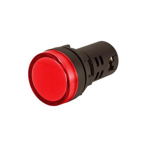 Pilota a led 12v Ac/dc 22mm Rosso 12.760/12/r