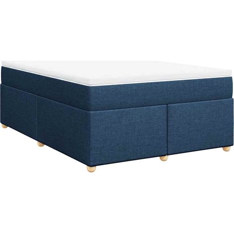 Maison Exclusive - Giroletto a Molle con Materasso Blu 140x190 cm in Tessuto (1/5)