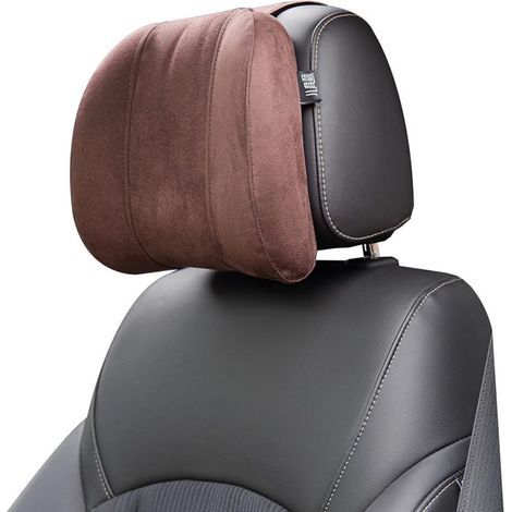 1 coussin appui-tête, mousse à mémoire de forme, tissu en daim respirant, housse lavable, pour voiture-NANOTEH (1/4)
