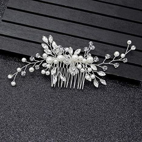 Peigne Mariée - Élégant - Perles - Bijoux de Cheveux - Accessoire de Mariage (1/4)
